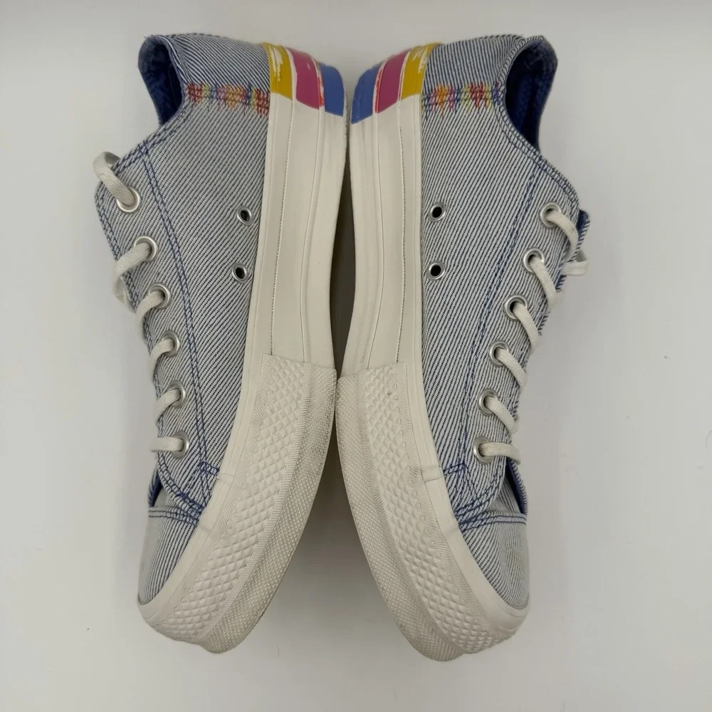 Converse Chuck Taylor All Star Lift Low Top Rainbow Ozone Sneakers Womens 9.5